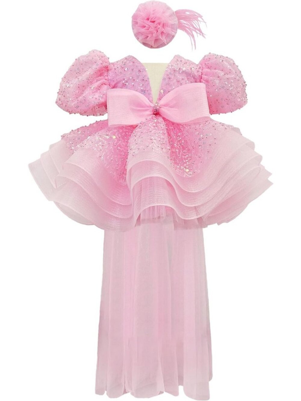Sparkly Sequin Flower Girl Dress | Princess Pageant Formal Gown for Girls